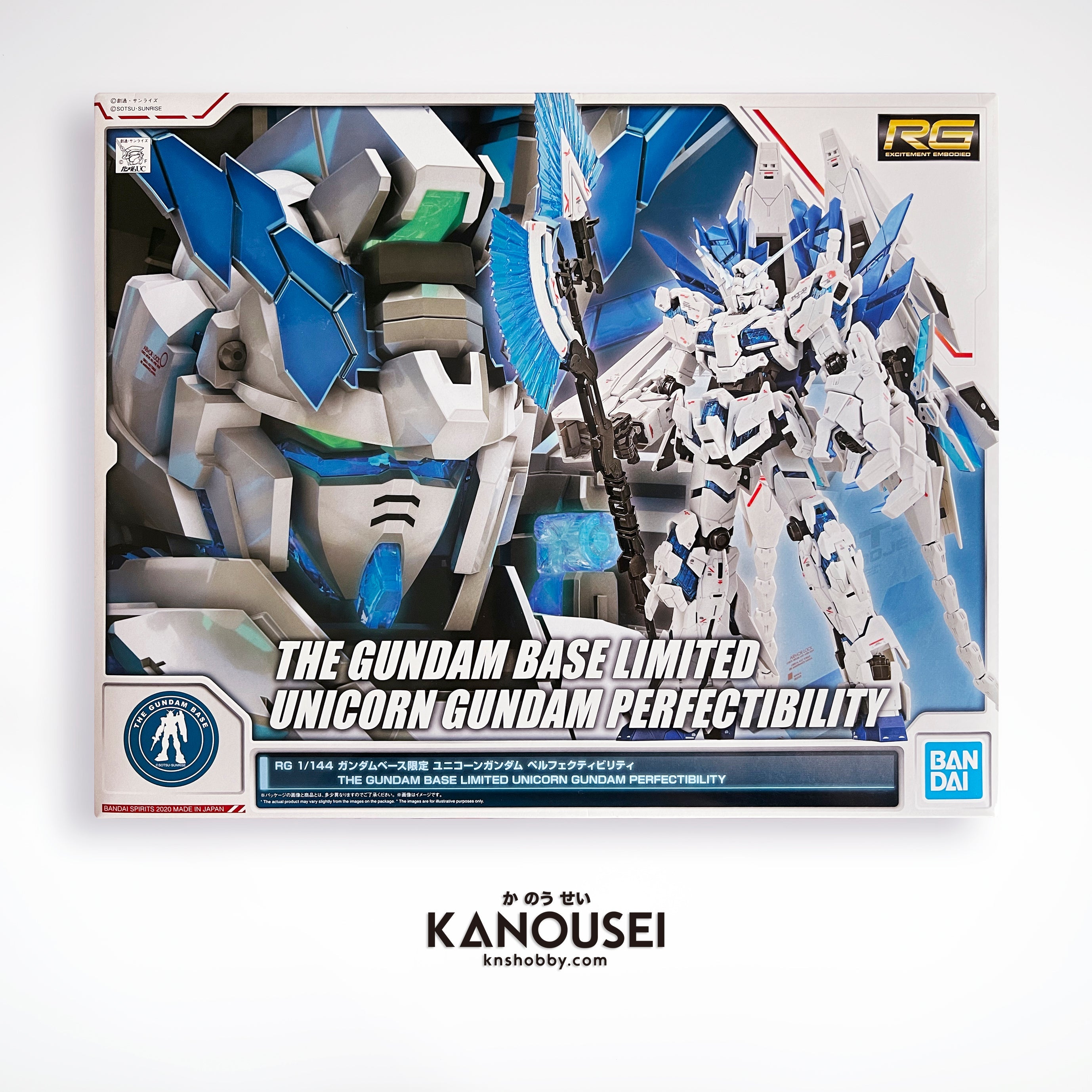 THE GUNDAM BASE LIMITED RG 1/144 Unicorn Gundam Perfectibility Model Kit – Bandai Spirits