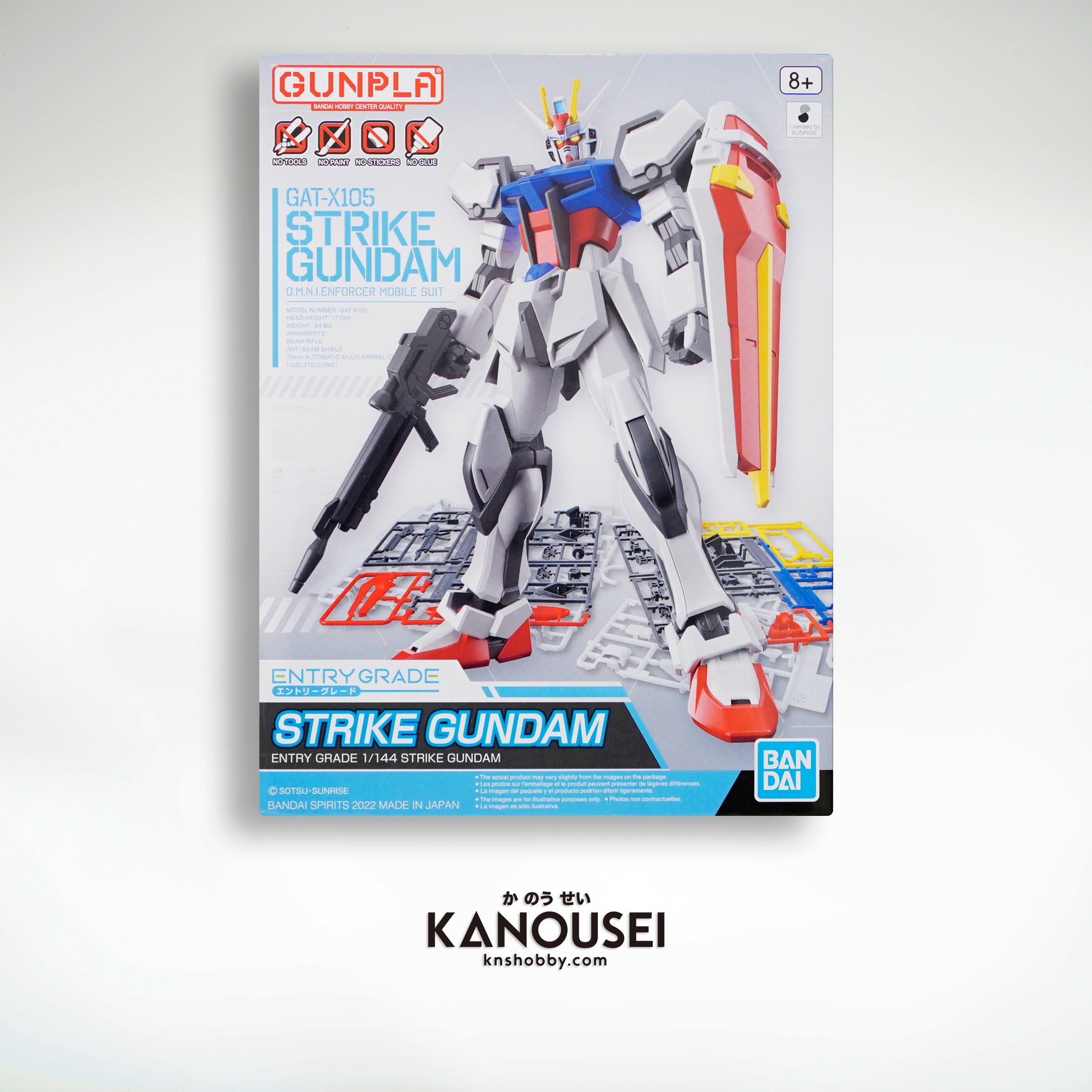 GUNDAM - EG 1/144 Strike Gundam - Model Kit : : Model Kit  Bandai Model Kit Gundam