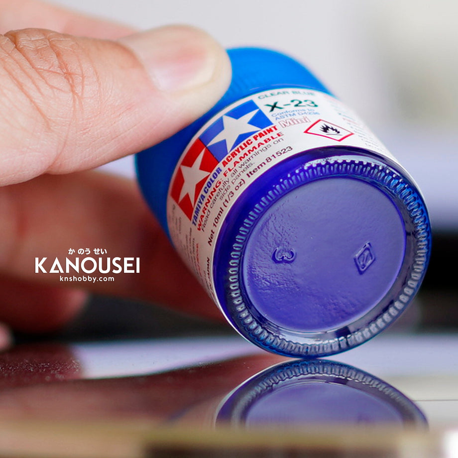 Tamiya Acrylfarbe Glänzend X-23 Clear Blue – 10 Ml Für Modellbau & Hobby