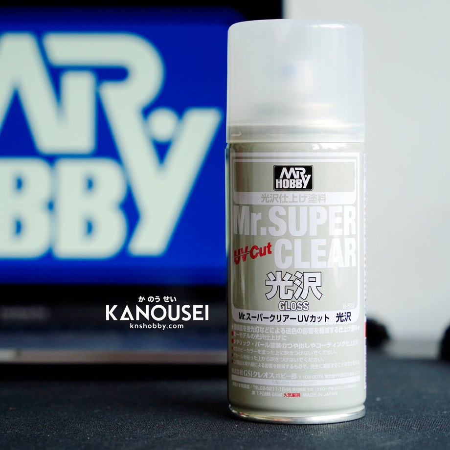 KNS Hobby - Mr SUPER CLEAR B-522 UV CUT GLOSS SPRAY (170ML) – KANOUSEI HOBBY