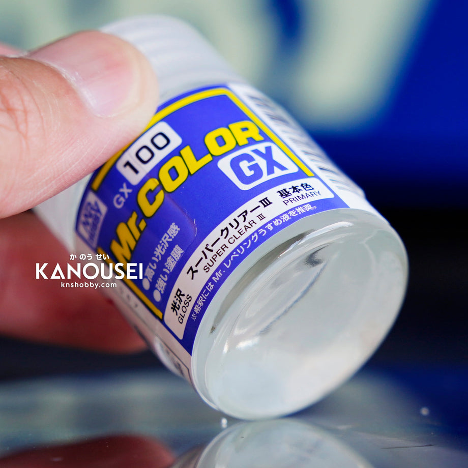 Mr. Hobby GX100-GX114 Super Clear III UV Cut Oil-Based Protective Paint - 18ml Bottle For Model Kits