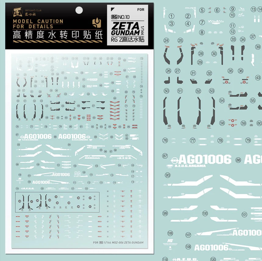 Artisan' Club - RG 1/144 Number 10 MSZ-006 Zeta Gundam